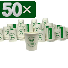 50 6oz Paper Cups Bulk Compostable Catering