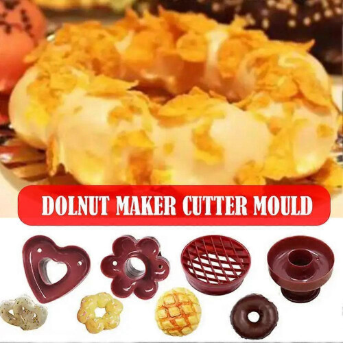 (12pcs, Round) Baking DIY Tool Circular Cookie Mold Doughnut Cake Mold Cookie Press Mold 1