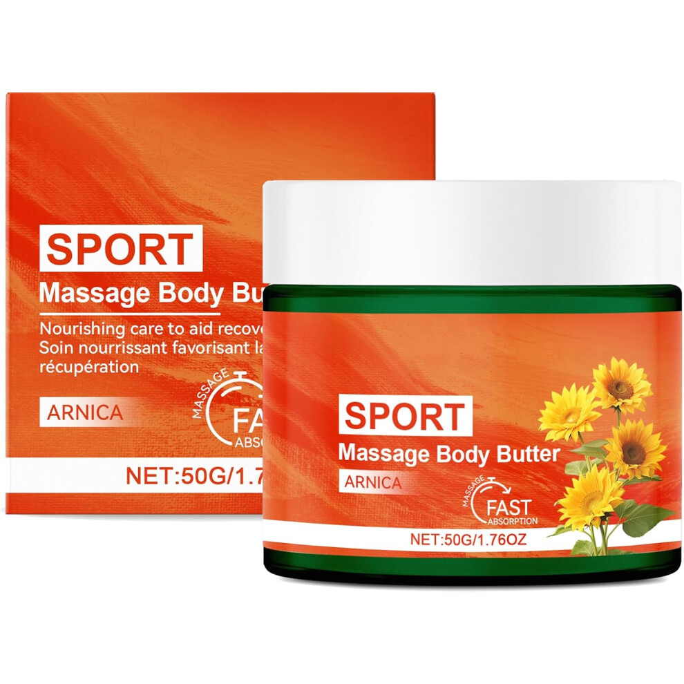 Gogerstar Cream Sport Massage Body Butter With Arnica, Muscle Recovery For Athletes & Active Lifestyle, Deep Tissue Massage Balm For Sore Muscles