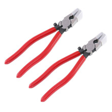 2X Heavy Duty Key Fob Pliers Tool, Metal Glass Running Pliers with Flat , Studio Running Pliers Attach Rubber Tips