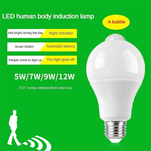 (18W, Radar Sensor) E27 LED Lamp PIR Motion Sensor Smart Bulb Globe Auto ON/OFF Energy Saving Light 1