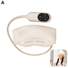 (Black 1PC) Pressure Head Massager Electric Scalp Massager Heating Eye Hot Compress