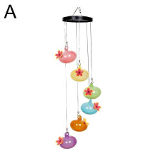 (Mixed color) Charming Wind Chimes Hummingbird Feeders,Wind Chime Hummingbird Feeder