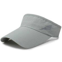 (Light grey)Visor Sun Hat Golf Tennis Beach Men Cap Adjustable Summer Plain Colors Women