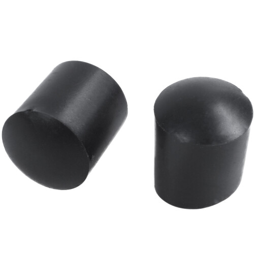 Rubber Caps 80-Piece Black Rubber Tube Ends 10mm Round 2