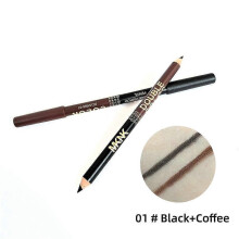 (White M) Multifunctional Eyeliner Anti-smudge Wooden Pole Double-ended Dual-use