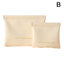 (White) Mini Lipstick Bag Portable Storage Bag Small Cosmetic Pocket Pouch Bag