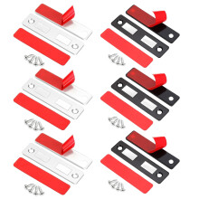 6pcs Steel Magnetic Cabinet Lock for Secure-3 black 3 silver