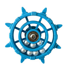 Bright Rotating Bird Toy For Sun Conures And-Blue white beads
