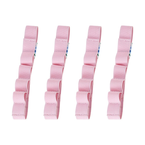 4Pcs Stretchable Nylon Pen Fasteners Elastic Band-Pink