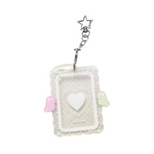 Photocard Holder Keychain ID Badge Holder with Keychain-Green