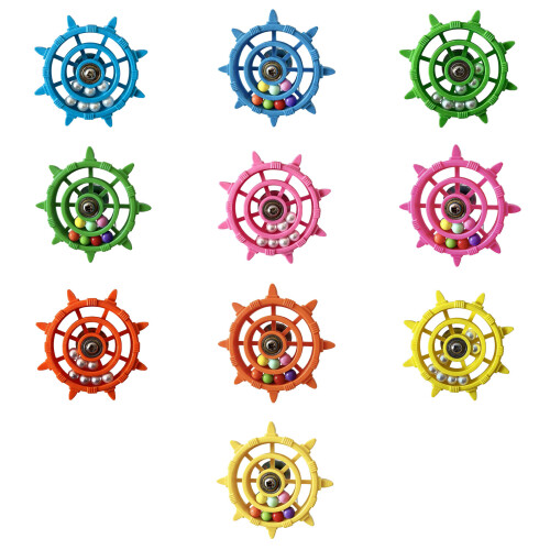 Volant pour oiseaux, jouet-des perles blanches roses rouges 1
