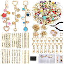 Practical Keychain Set Fashion Pendant Making Supplies-544pcs