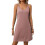 Ärmelloses Damenkleid mit Halsausschnitt, vertuschende-Rosa S 1