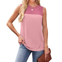 Damen-Oberteil mit Rundhalsausschnitt, Basic, blickdicht,-Pink M