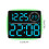 Digital Wall Mount Clock with LED Display-Black shell white 4