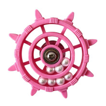 Interactive Bird Toy Rotating Colorful-rose red white beads