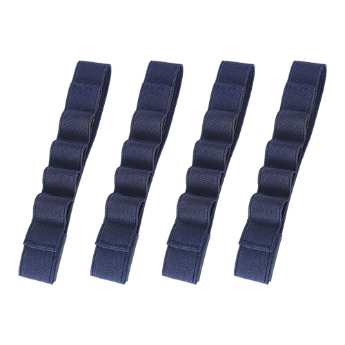 4Pcs Stretchable Nylon Pen Fasteners Elastic Band-Navy Blue