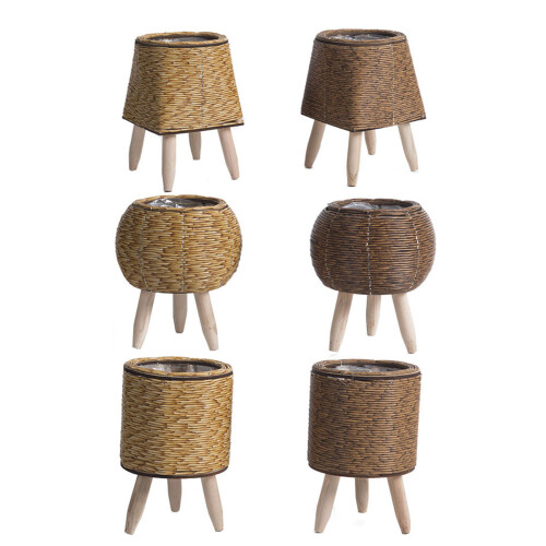Creative Plastic Planter With Removable Frame-515B coffee color 1