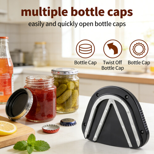 Steel Adjustable Manual Can Jar Opener With Ergonomic-White 2