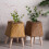 Creative Plastic Planter With Removable Frame-515B coffee color 3