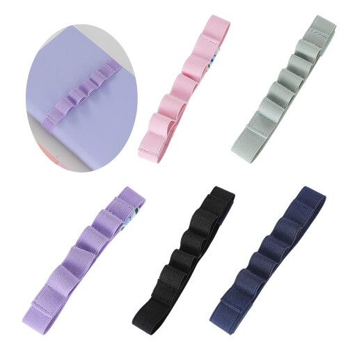 4 Stück dehnbare Nylon-Stiftverschlüsse, elastisches Band,-Lila 2