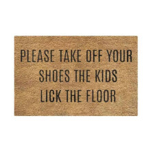 (takeoff50*80cm) Please Take Off Your Shoes Children Will Lick The Floor, Fun Welcome Doormat