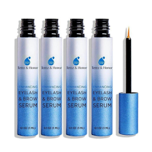 (4pcs)1-5PCS Terezhonoreyelash & Browserum Eyelashe Essence Eyebrows Nutrient Solution Curling Sweat-Proof