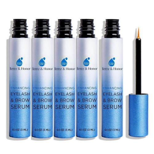 (5pcs)1-5PCS Terezhonoreyelash & Browserum Eyelashe Essence Eyebrows Nutrient Solution Curling Sweat-Proof