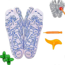 (Large Size For Men) Reflexology Socks, Reflexology Socks with Acupressure Pen, Acupoint Socks Set, Acupressure Reflexology Foot Massage Socks - RIpj