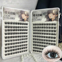(200pcs, Warm light) Glue-Free Dog Eyelash Book | Natural Cluster Eyelashes
