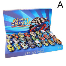 (1pcs, Pink) Countdown Toy Car 24 Day Countdown to Festival Toys Cars Children's Gifts
