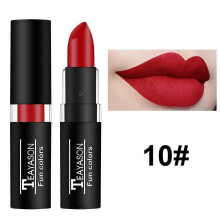 (Bright Red) 12 color Waterproof Velvet Matte Black White Lipstick Lasting Pigment Green Purple Lipstick Christmas Halloween Party