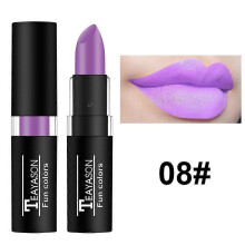 (Light Purple) 12 color Waterproof Velvet Matte Black White Lipstick Lasting Pigment Green Purple Lipstick Christmas Halloween Party