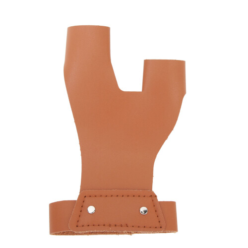 Archery Glove Brown PU Leather 2-Finger Left-Hand