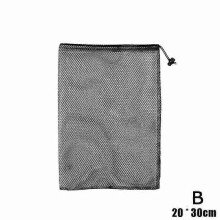 (20*30, Black) Carrying Mesh Laundry Bag Fashion Design Net Wash Bags Outdoo Durable TO
