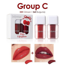 (set C) 6 color Lip Lipstick Water Gloss Tint,Moisturizing Waterproof Liquid Lipstick, Non-Stick,High Pigment,Long-Lasting Colors