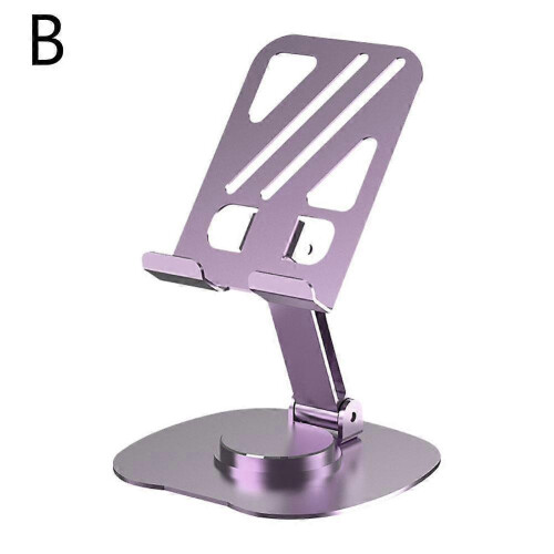 (Purple) All-metal Rotatable Multi-functional Foldable Mobile Phone Holder