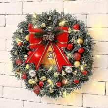 Christmas Wreath with Lights,christmas Wreaths Front Door Art Decorations - RIpj