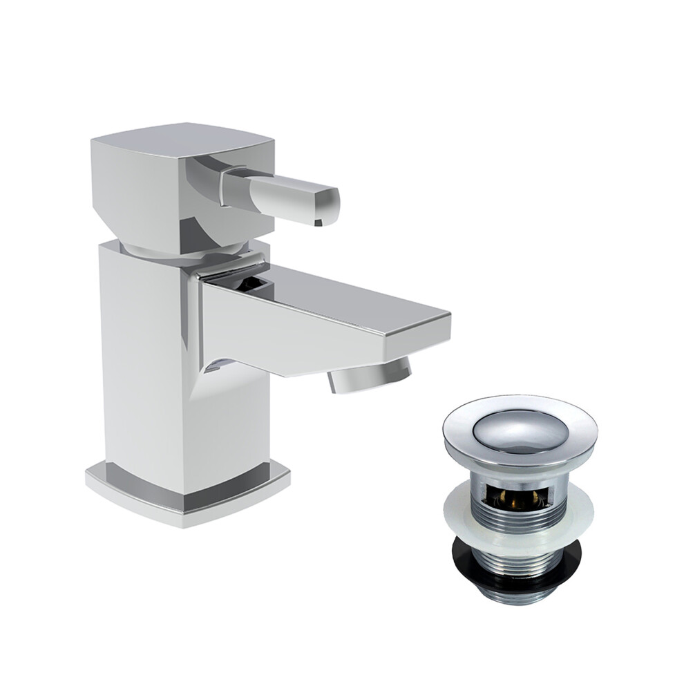 Nes Home Cloakroom Basin Mono Mixer Tap & Waste 4325592363842