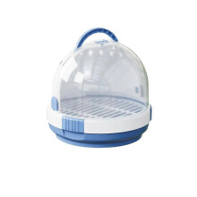(Blue) Durable Portable Parrots Carry Case Cage for Travel&Outdoor Safe Door Lock Small Multi-functional Elegant