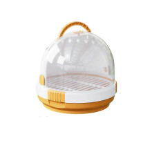 (Orange) Durable Portable Parrots Carry Case Cage for Travel&Outdoor Safe Door Lock Small Multi-functional Elegant