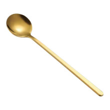 Gold-Plated Stainless Steel Coffee Spoon, for Coffee Sugar Small Round Spoon