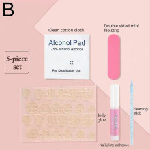 (5pcs) Nail Art Tool Kit Nail Jelly Glue DIY Set File Strip For Beginner