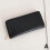 (Black) 2024 PU Leather Woven Long Wallet 2