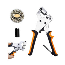(6mm 100 Silver Buckles,Silver)100PCS Grommet Tool Kit, Durable Handheld Hole Punch Pliers with Grommets