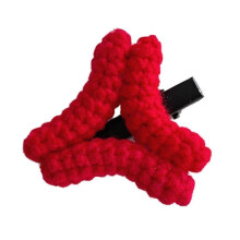 Angry Hairpin Duckbill Clip Crochet Woolen Headdress One Clip
