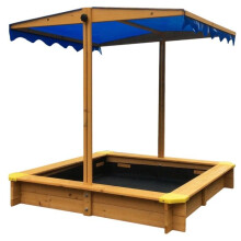 Cass sandbox - GINGER HOME Cass sandbox per bambini - Tettoia regolabile 360 - Anti-UV 30 - Legno di pino massiccio