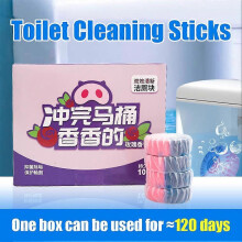 (1 boxes) Rose double effect toilet cleaning block cleaning agent double color deodorant