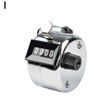 (1pcs Black)Mechanical Tally Counter Hand Held 4 Digit Palm Golf Finger Counting Clicker